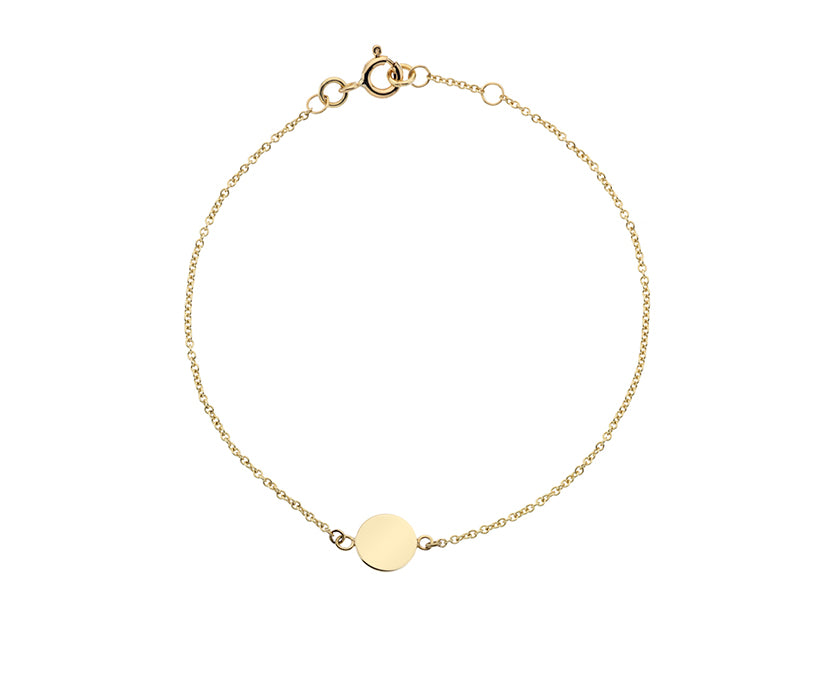 9ct Gold Pretty Disc Bracelet - John Ross Jewellers