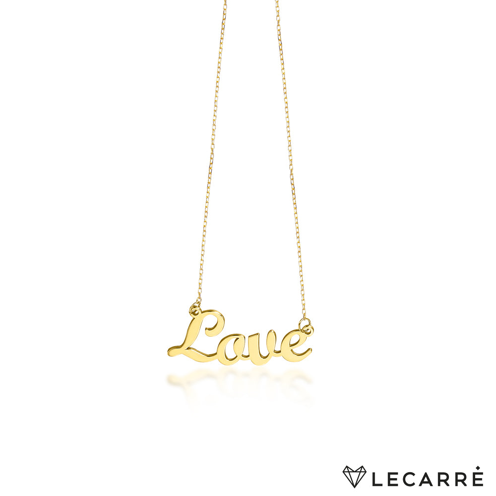 18ct Gold Name Plate Necklace - John Ross Jewellers