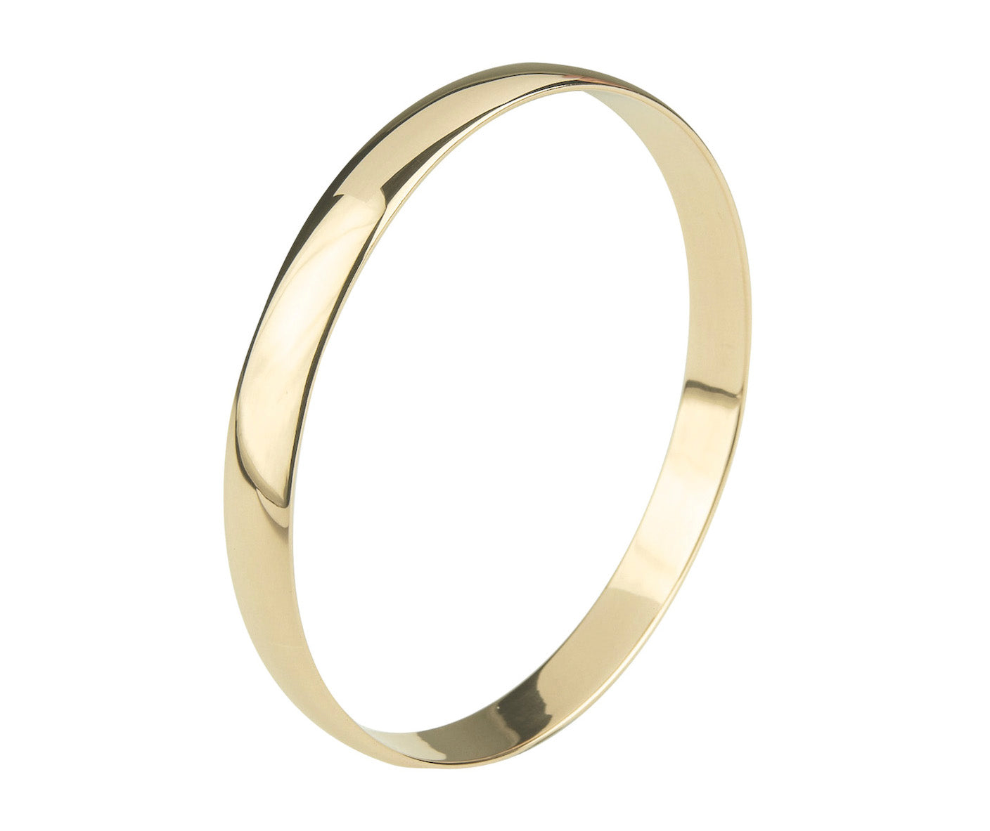 9ct Gold Classic Solid Polished Bangle | Wide - John Ross Jewellers