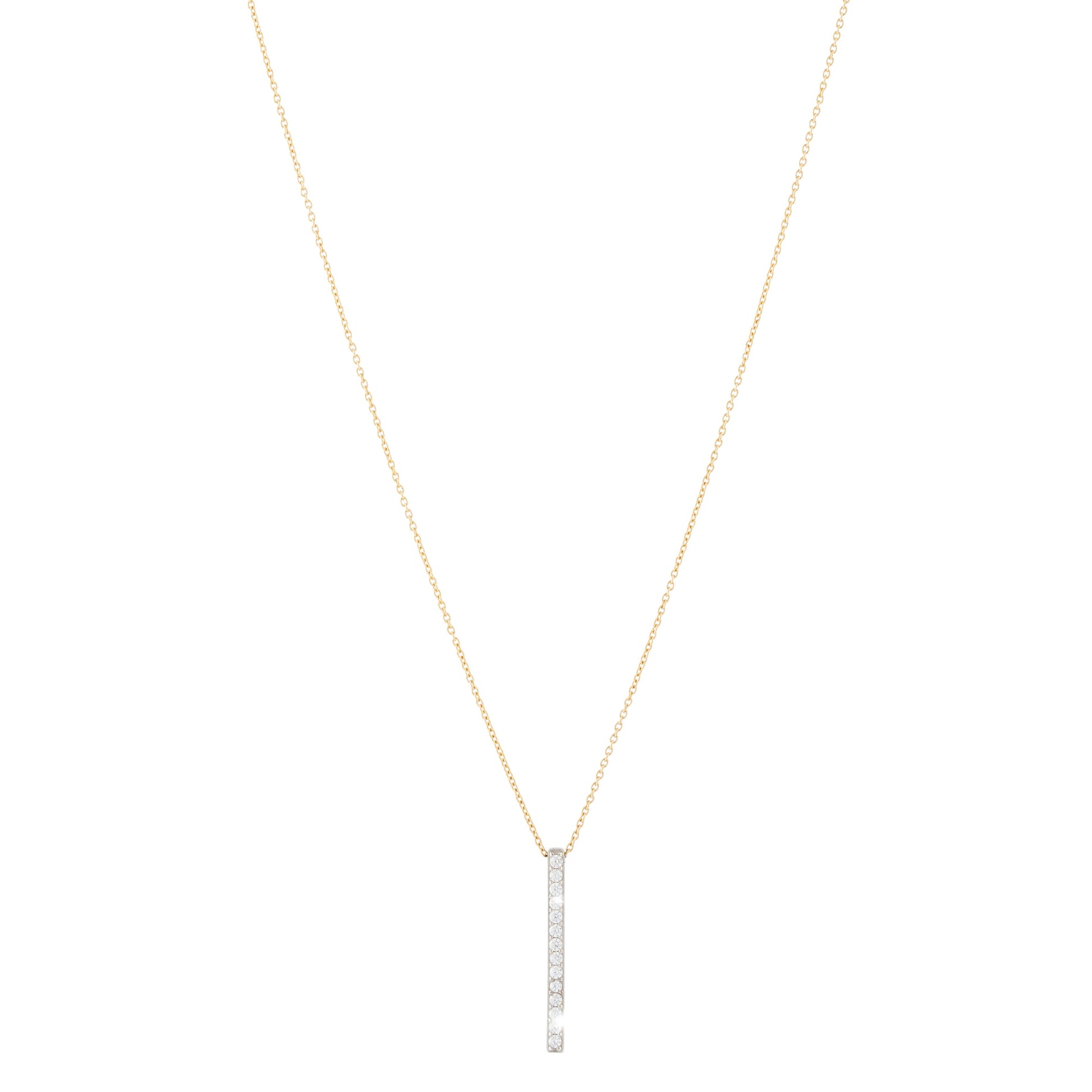 REBECCA Lux Diamond Baguette Necklace | 18ct Yellow Gold - John Ross Jewellers