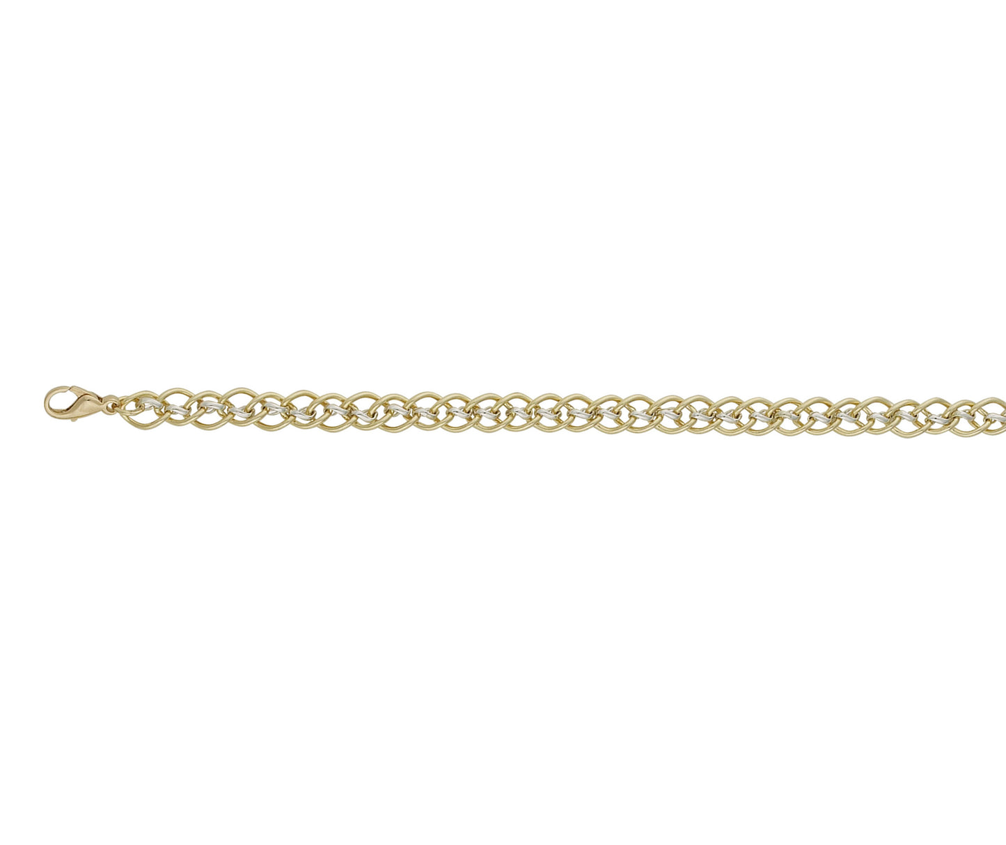 9ct Gold Two Tone Corinthian Bracelet | 7.5" - John Ross Jewellers