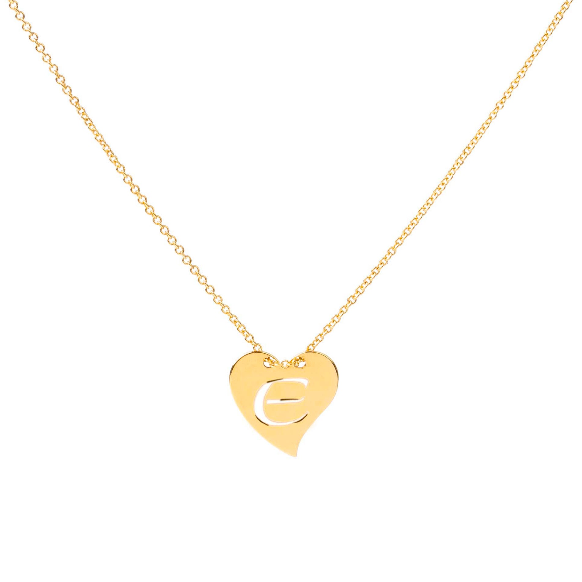 REBECCA MyWorld Letter Necklace - 9ct Gold|Heart Initial - John Ross Jewellers