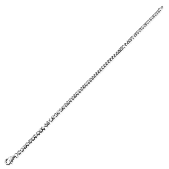 Silver CZ Line Bracelet 19cm - John Ross Jewellers