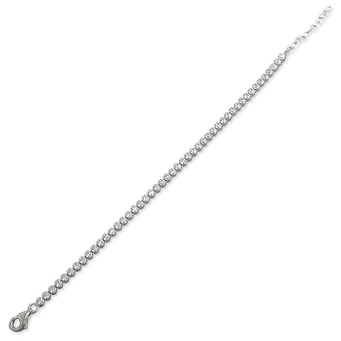Silver CZ Line Bracelet 12.5-15cm - John Ross Jewellers