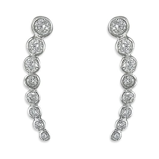 Silver CZ Climbers - John Ross Jewellers