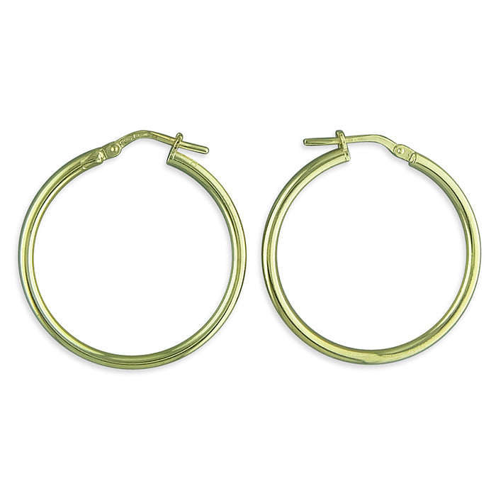 SUNSHINE 29mm Tube Hoop Earrings - John Ross Jewellers