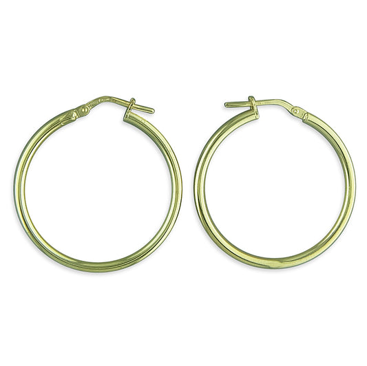 SUNSHINE 29mm Tube Hoop Earrings - John Ross Jewellers