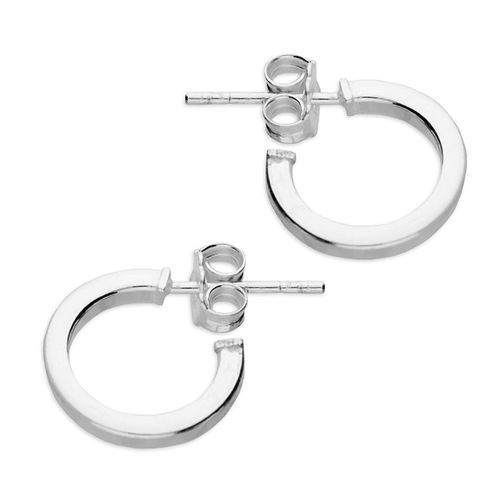 Silver Small Classic Hoop Earrings | 15mm - John Ross Jewellers