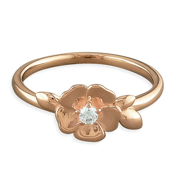 Rose Silver Floral Ring - John Ross Jewellers