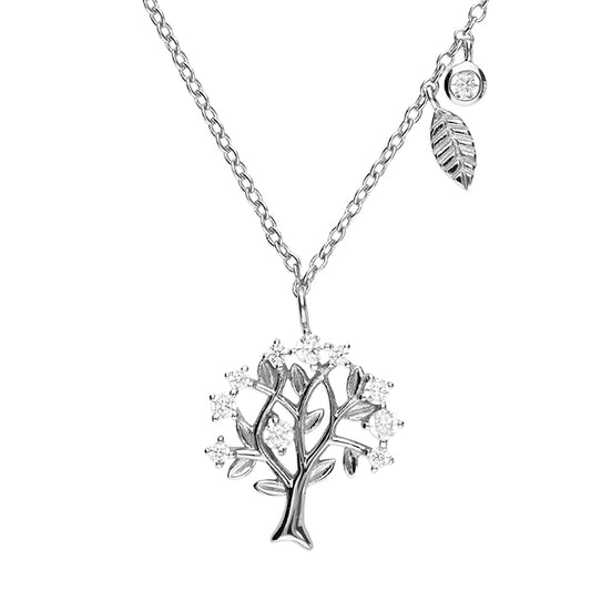 Silver CZ Tree Of Life Necklace - John Ross Jewellers