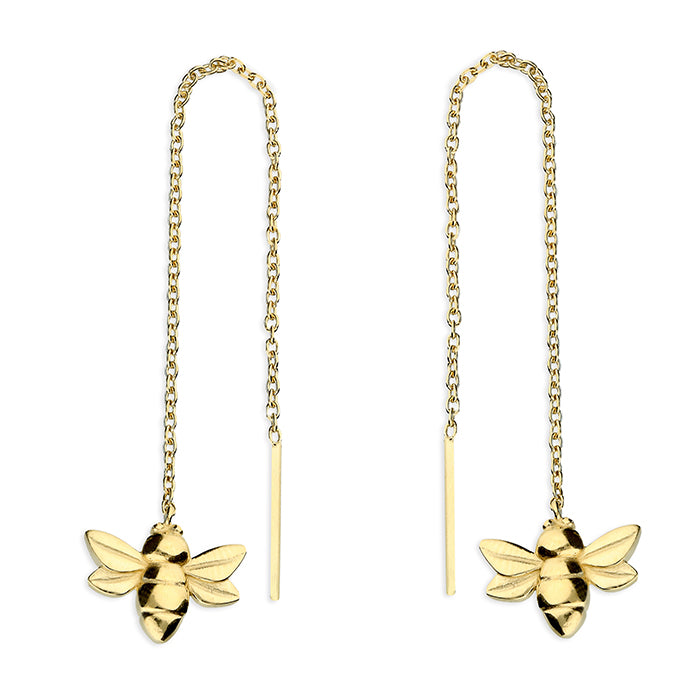 Sunshine Bumble Bee Pull Through Earrings - John Ross Jewellers