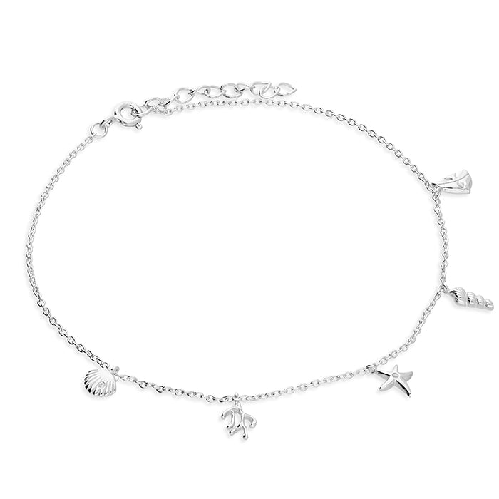 Silver Anklet - Under The Sea - John Ross Jewellers