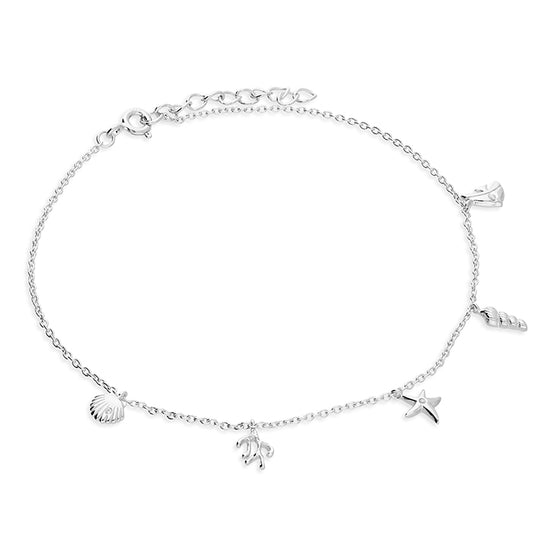 Silver Anklet - Under The Sea - John Ross Jewellers