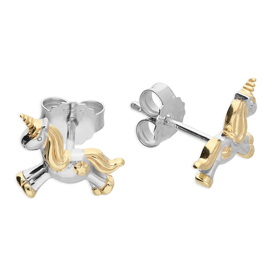 Charging Unicorn Stud Earrings - John Ross Jewellers