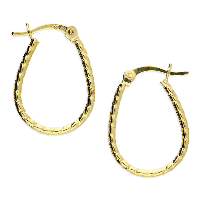 SUNSHINE Oval Twist Hoop Earrings - John Ross Jewellers