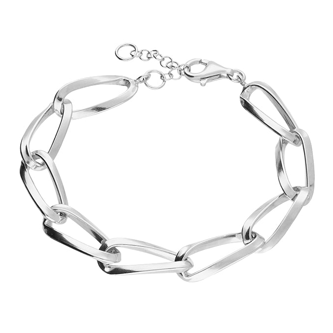 Silver Chunky Open Link Bracelet - John Ross Jewellers