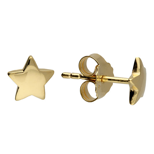 SUNSHINE Domed Star Stud Earrings - 5mm - John Ross Jewellers