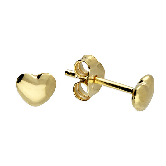 SUNSHINE Solid Heart Stud Earrings - John Ross Jewellers