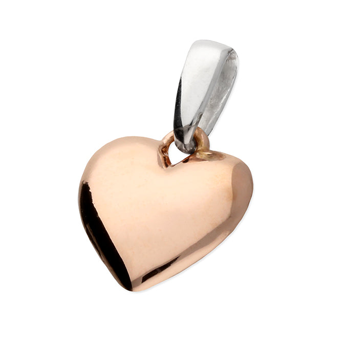 Rose Silver Heart Pendant & Chain - John Ross Jewellers