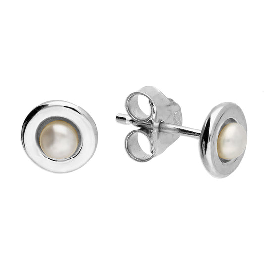 Silver Freshwater Pearl Stud Earrings - John Ross Jewellers