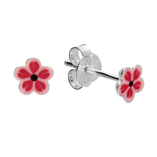 Pink Daisy Stud Earrings - John Ross Jewellers