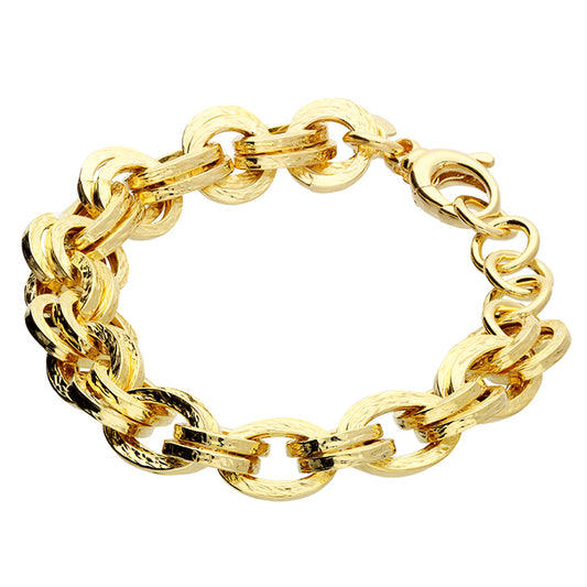 Sunshine Super Chunky Textured Link Bracelet - John Ross Jewellers