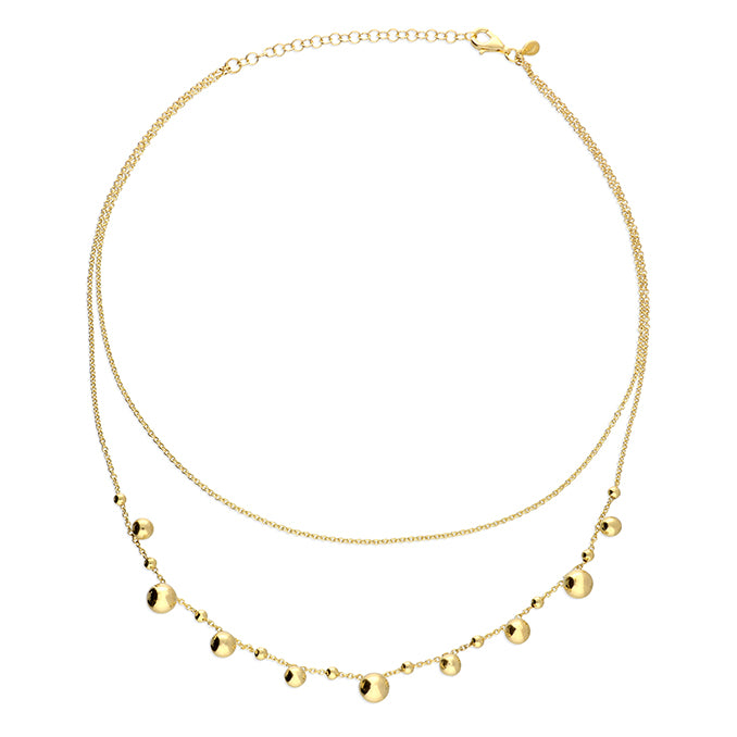 Sunshine Bead & Chain Double Necklace | 36-42cm - John Ross Jewellers