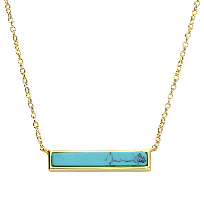 Sunshine Turquoise Bar Necklace | 41-46cm - John Ross Jewellers