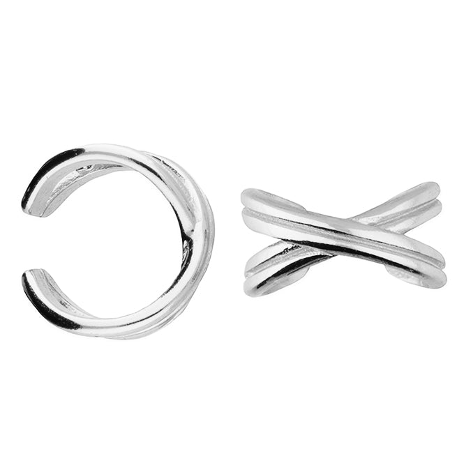 Silver Kiss Ear Cuffs - John Ross Jewellers