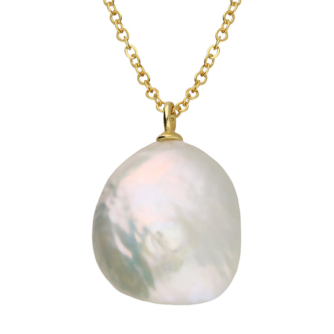 Sunshine Baroque Freshwater Pearl Pendant Necklace | 40-45cm - John Ross Jewellers