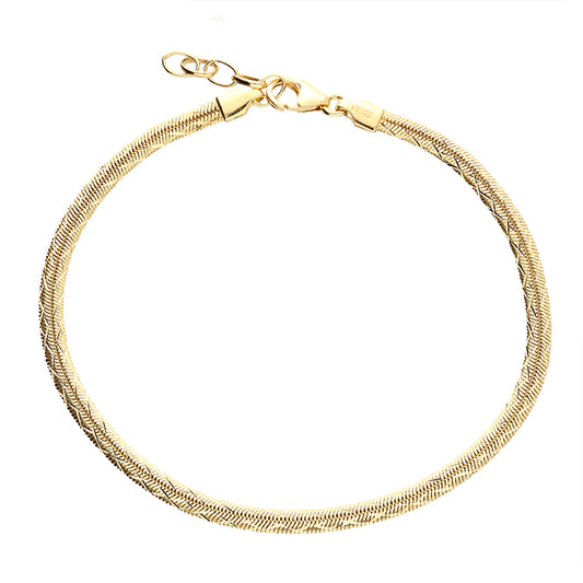 Sunshine Diamond Cut Herringbone Bracelet - John Ross Jewellers