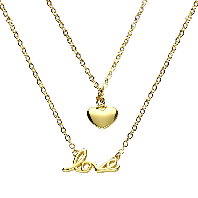 Sunshine Double Chain Love Necklace | 46cm - John Ross Jewellers