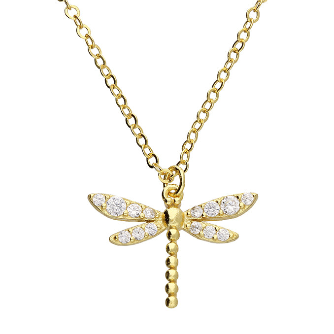 Sunshine CZ Dragonfly Necklace - John Ross Jewellers
