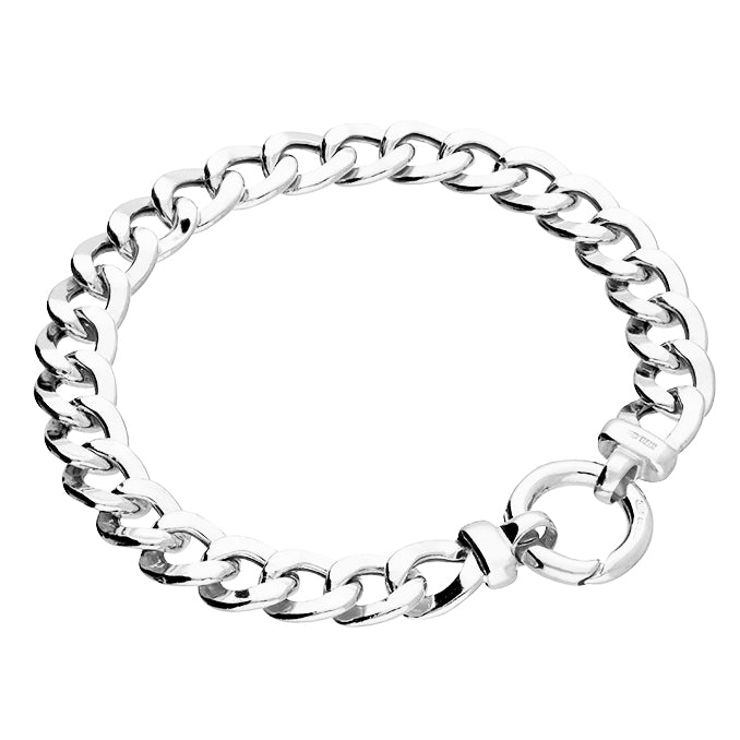 Silver Chunky Curb Bracelet - John Ross Jewellers