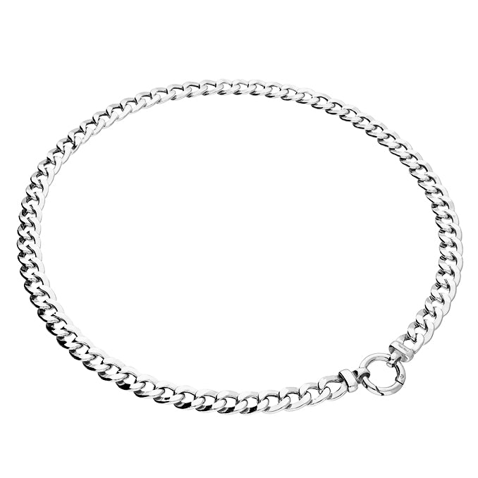 Silver Chunky Curb Necklace |  46cm - John Ross Jewellers