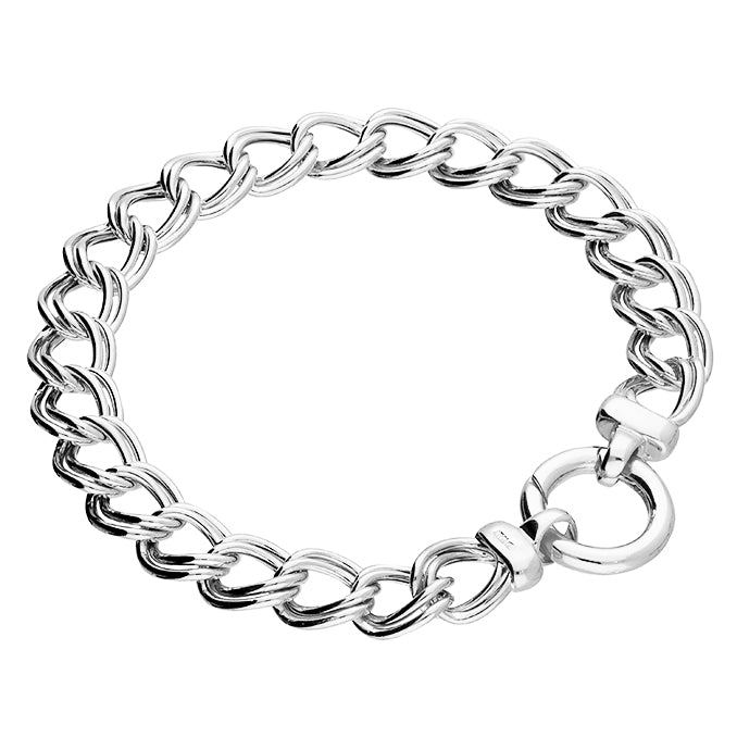 Silver Double Curb Bracelet - John Ross Jewellers