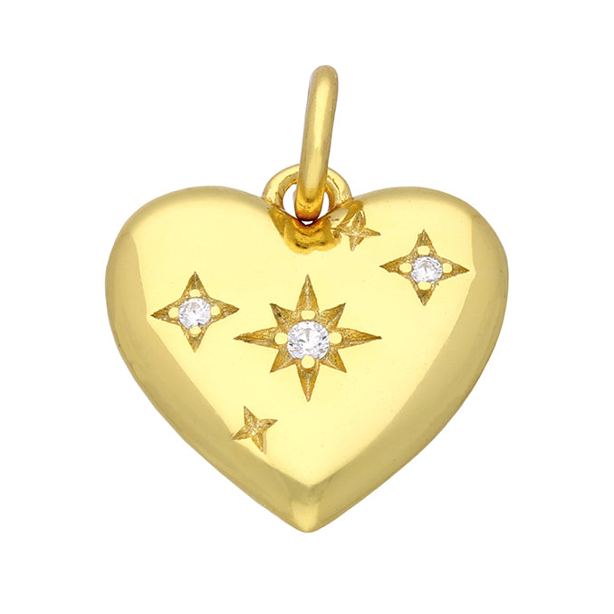 Sunshine CZ Set Heart Necklace - John Ross Jewellers
