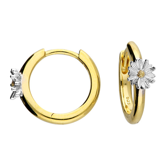 SUNSHINE Daisy Hoop Earrings | 14mm - John Ross Jewellers