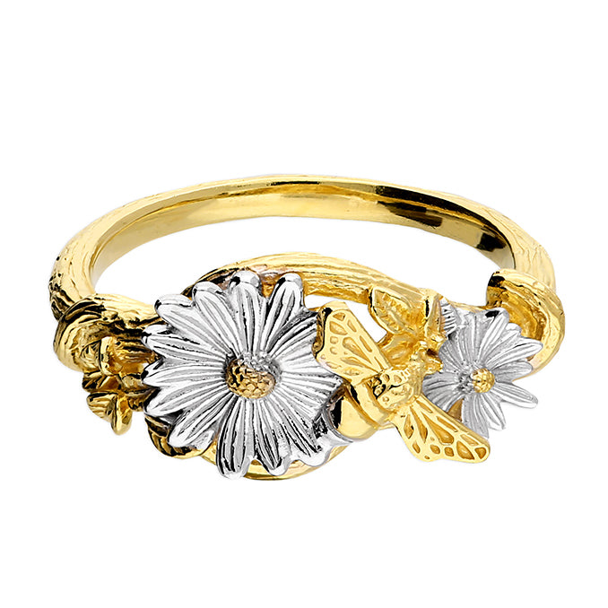 Sunshine Bee & Daisies Ring - John Ross Jewellers