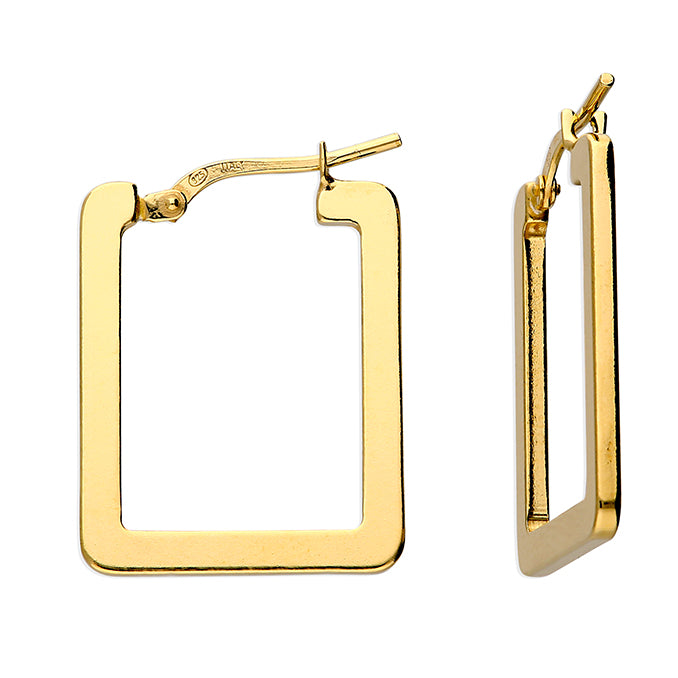 SUNSHINE Rectangular Hoop Earrings - John Ross Jewellers