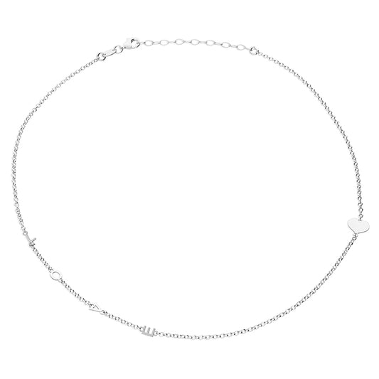 Silver Love Necklace | 43cm - John Ross Jewellers