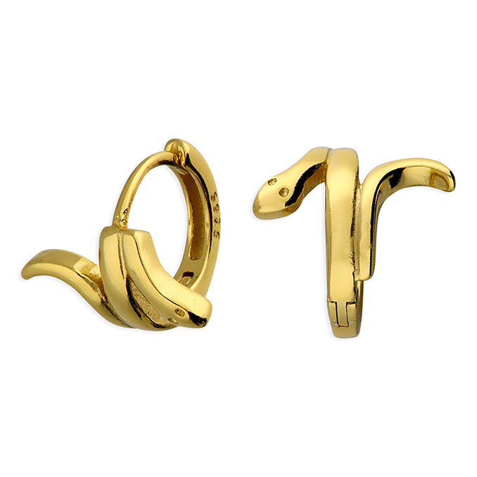 Sunshine Snake Huggie Hoop Earrings - John Ross Jewellers