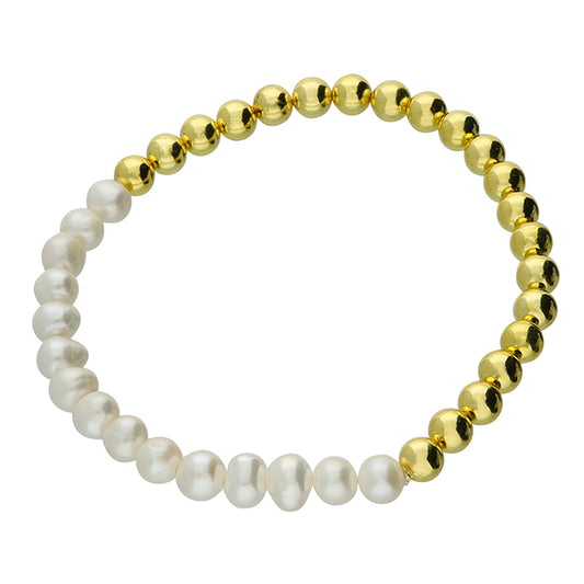 Sunshine Freshwater Pearl Stretch Bracelet - John Ross Jewellers