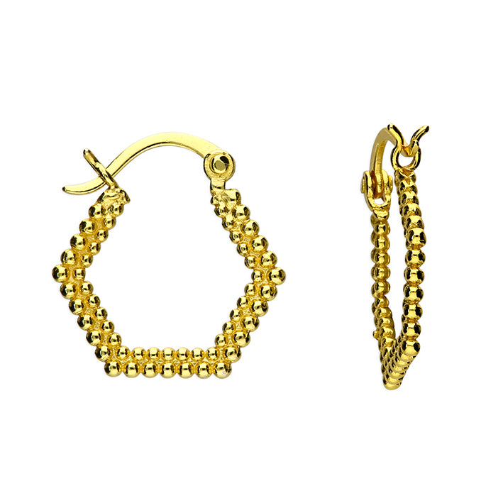 Sunshine Pentagram Beaded Hoop Earrings - John Ross Jewellers