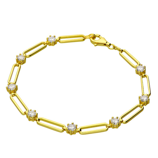 Sunshine CZ & Paperlink Bracelet - John Ross Jewellers