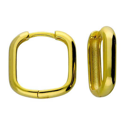 Sunshine Square Hoop Earrings | 15mm - John Ross Jewellers