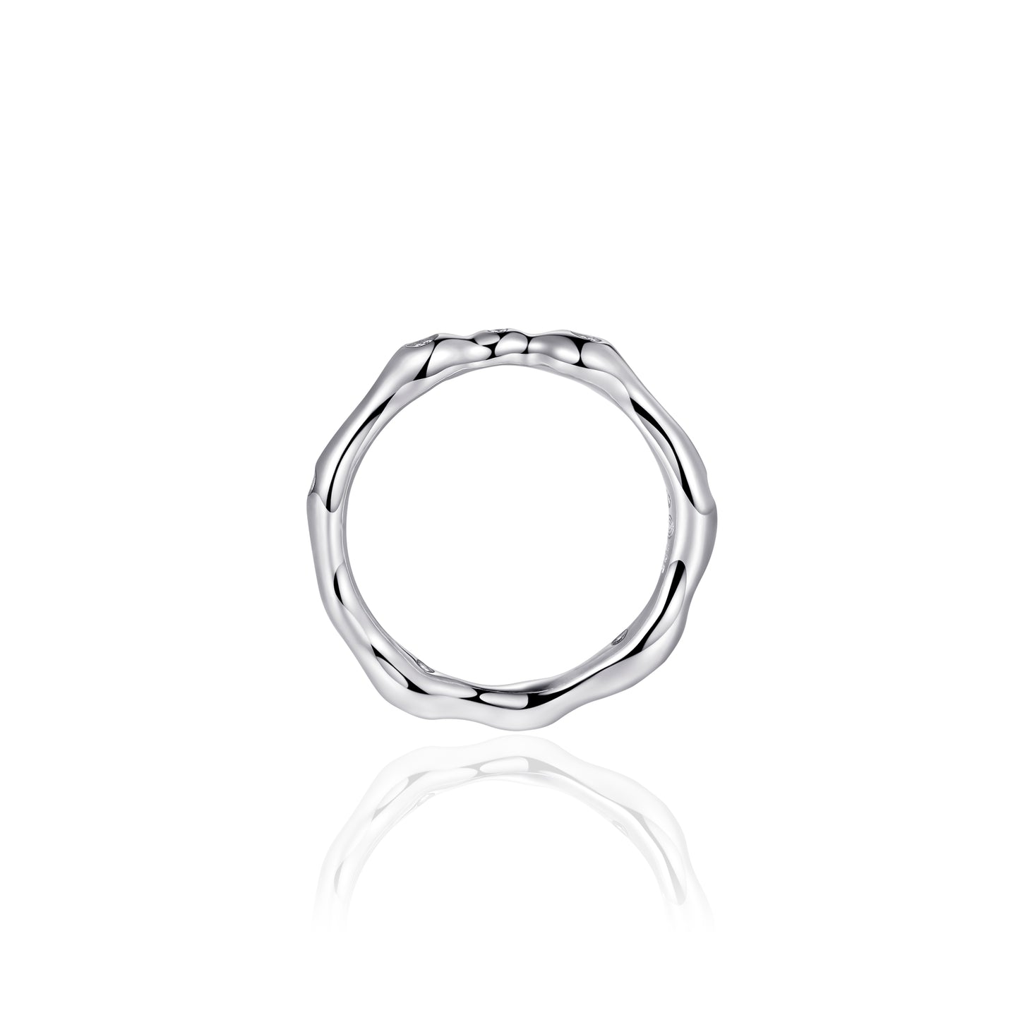 ORGANIC Five CZ Ring - Silver - John Ross Jewellers