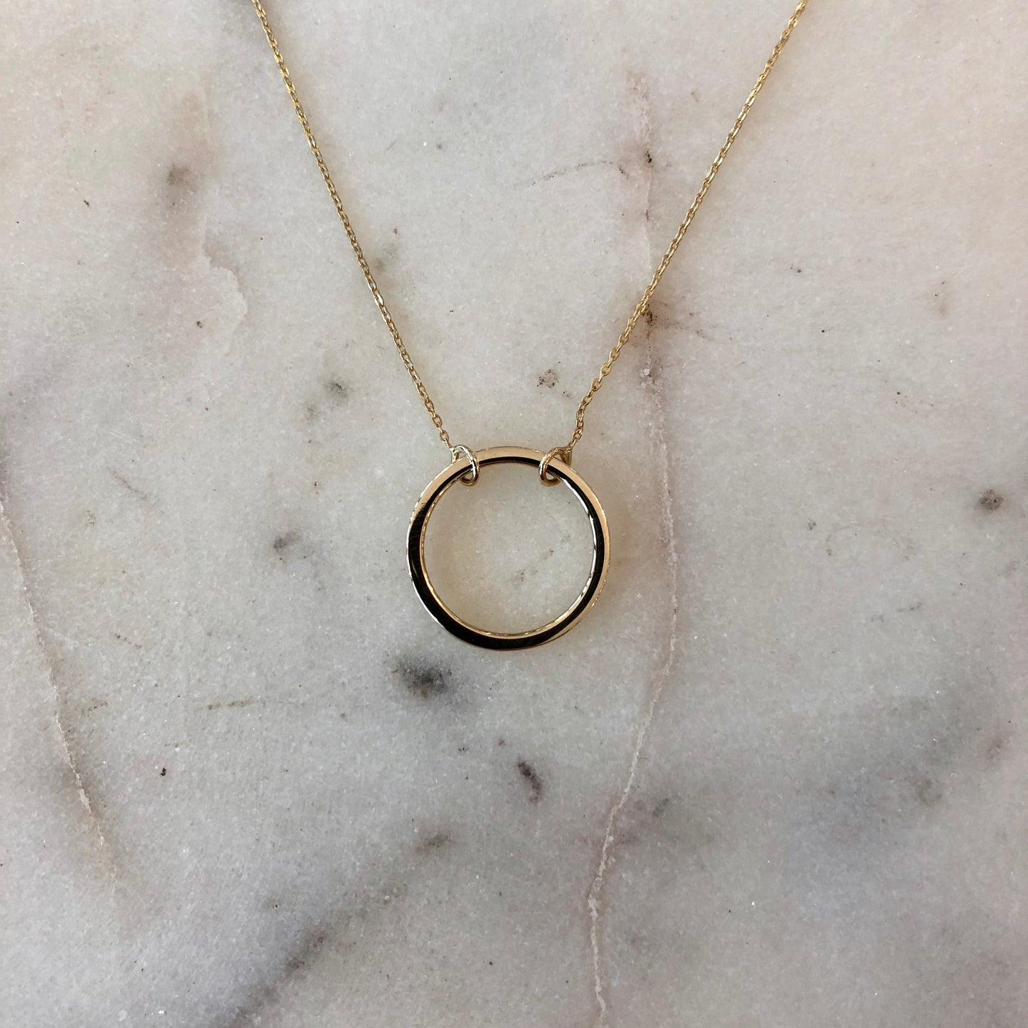 9ct Gold Open Circle Pendant - John Ross Jewellers