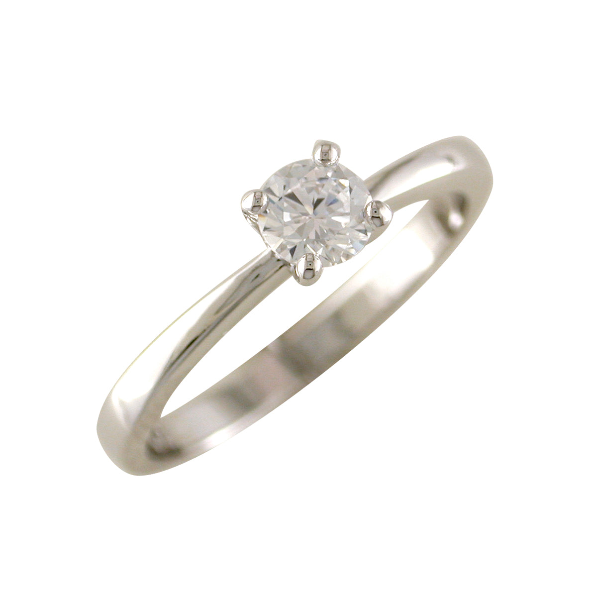 Silver CZ Four Claw Solitaire Ring - John Ross Jewellers