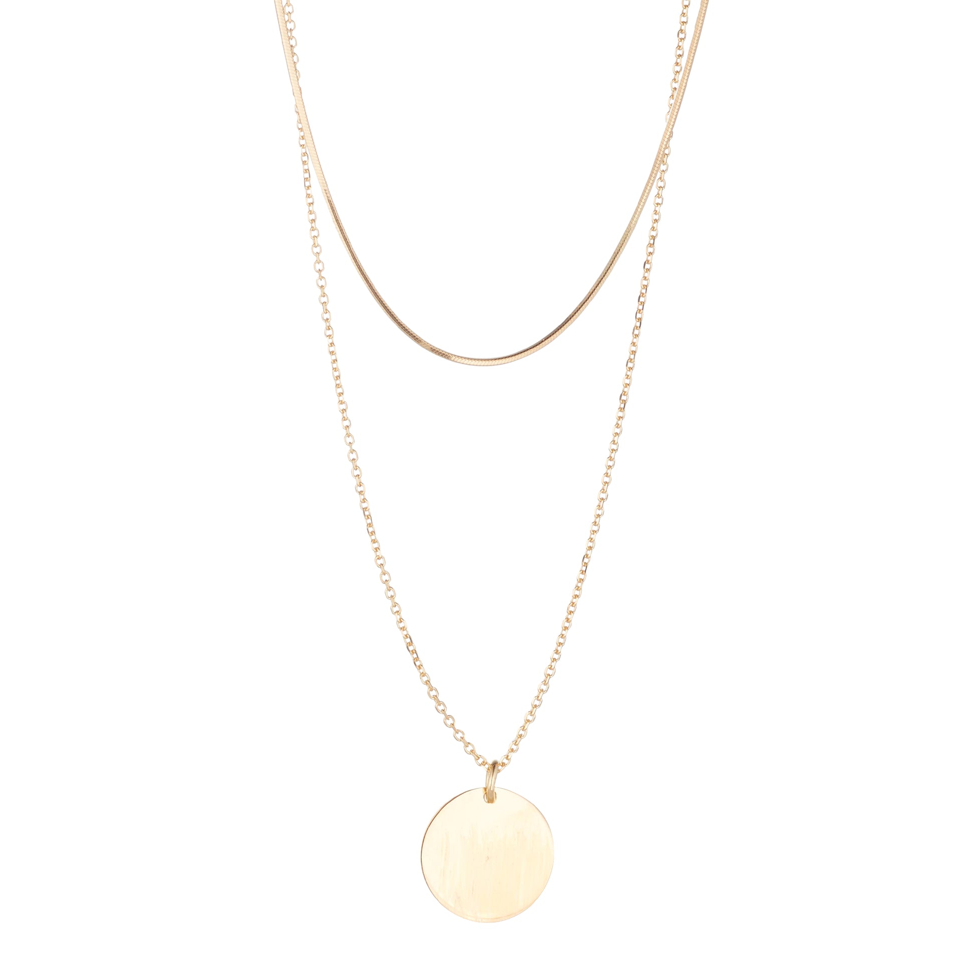 Sunshine Double Chain Disc Necklace - John Ross Jewellers